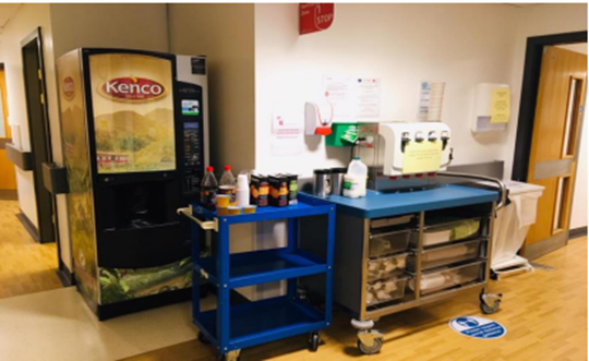 Photo of drinks facility on maternity ward