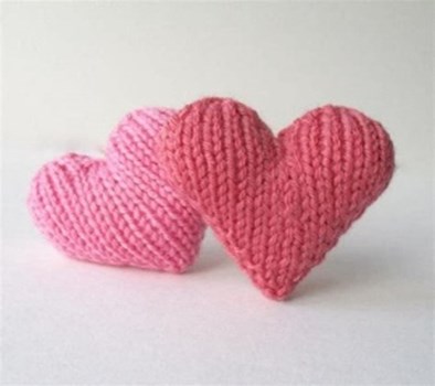 Knitted hearts